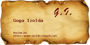 Goga Izolda névjegykártya